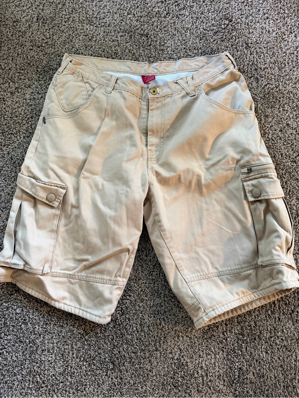 Nike Air Jordan Tan Lined Cargo shorts men’s 38